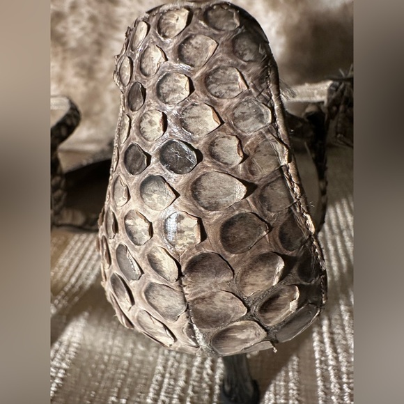 Stuart Weitzman for Mr. Seymor Vintage Snakeskin Strappy Heels - Picture 6 of 11